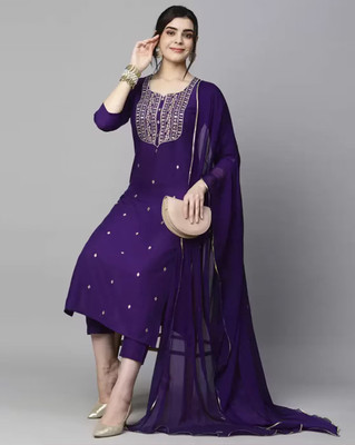 MAA SHAKTI ENTERPRISE Embroidered Kurta, Trouser/Pant & Dupatta Set