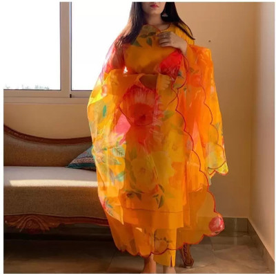 StyCon Floral Print Kurta, Salwar & Dupatta Set