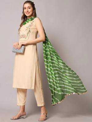 Lamba Creations Embroidered Kurta, Trouser/Pant & Dupatta Set