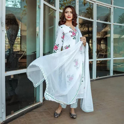 SNH EXPORT Printed Kurta, Trouser/Pant & Dupatta Set