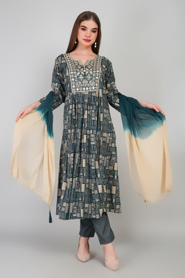 mahisha fashion Embroidered Kurta, Trouser/Pant & Dupatta Set