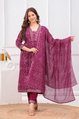 NISHA FASHION Embroidered Kurta, Trouser/Pant & Dupatta Set