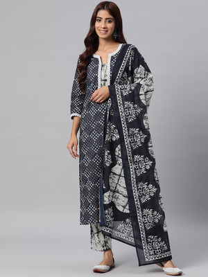 Readiprint Fashions Printed Kurta, Trouser/Pant & Dupatta Set
