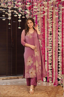 TVASMI Printed Kurta, Trouser/Pant & Dupatta Set