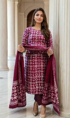 ShechoiceFAB Printed Kurta, Trouser/Pant & Dupatta Set