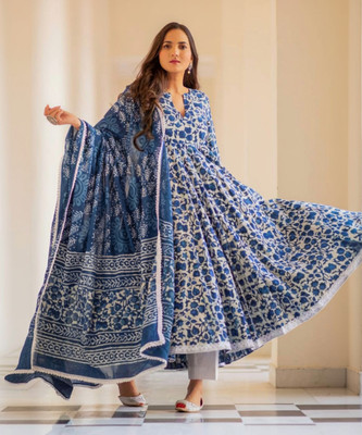 daksh enterprises Printed Kurta, Trouser/Pant & Dupatta Set