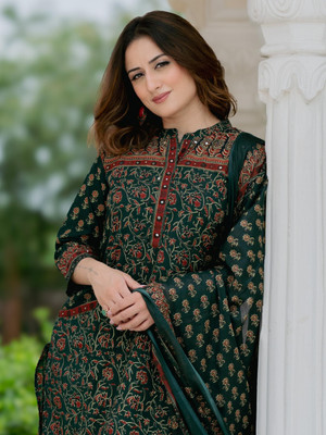 Arayna Printed Kurta, Palazzo & Dupatta Set