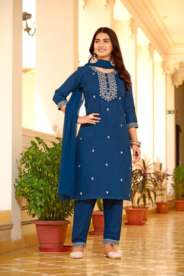 satrangi creation Women Kurti Pant Dupatta Set