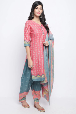 VihaanExim Printed Kurta, Patiala & Dupatta Set