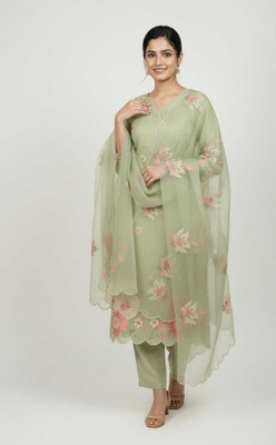 SPIFFY Embroidered Kurta, Trouser/Pant & Dupatta Set