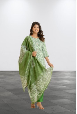 Jaipur fashion factory Printed Kurta, Trouser/Pant & Dupatta Set