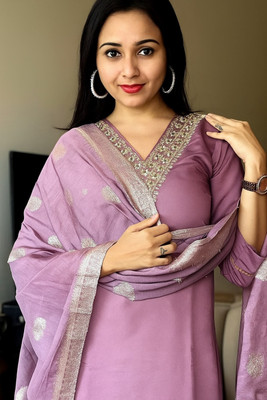 Mahi Fashion Embroidered Kurta, Trouser/Pant & Dupatta Set