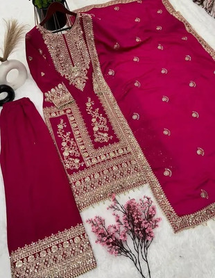HOUSE OF COMMON Embellished, Embroidered Kurta, Trouser/Pant & Dupatta Set