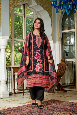 Satrangi Printed Kurta, Salwar & Dupatta Set