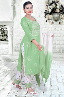 SABRANG MIX & MATCH Embroidered Kurta, Trouser/Pant & Dupatta Set