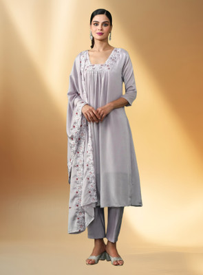 KHANJAN FASHION Embroidered Kurta, Trouser/Pant & Dupatta Set