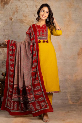 shreeram Embroidered Kurta, Trouser/Pant & Dupatta Set