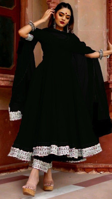 kumar creation Embroidered Anarkali Kurta, Bottom & Dupatta Set