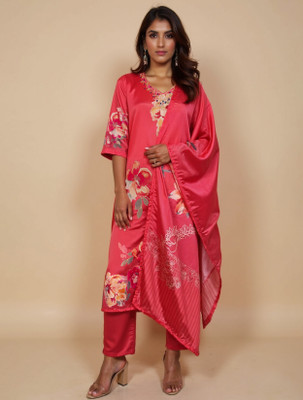 TrueBrowns Printed Kurta, Trouser/Pant & Dupatta Set