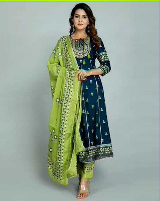 SUBH LAXMI Printed Kurta, Palazzo & Dupatta Set