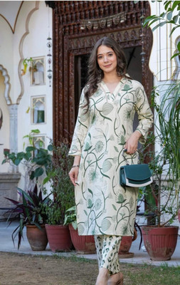 tapsi creation Graphic Print Kurta, Trouser/Pant & Dupatta Set