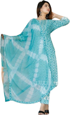 hariom collection Printed Kurta, Trouser/Pant & Dupatta Set