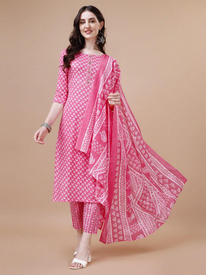 berrylicious Printed Kurta, Trouser/Pant & Dupatta Set