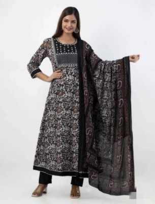 Cetlic Fab Printed Kurta, Palazzo & Dupatta Set