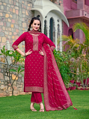 Tasrika Embroidered Kurta, Trouser/Pant & Dupatta Set