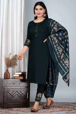 Bruno Printed Kurta, Trouser/Pant & Dupatta Set