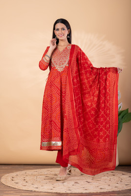 FAHEEMAN GARMENTS Embroidered, Printed Kurta, Trouser/Pant & Dupatta Set