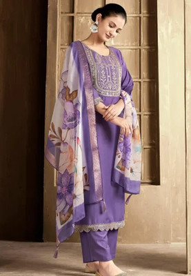 RADHEY Embroidered Kurta, Trouser/Pant & Dupatta Set