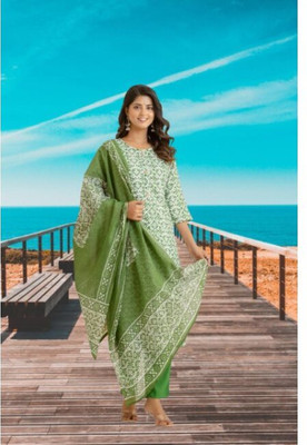 Jaipur fashion factory Printed Kurta, Trouser/Pant & Dupatta Set