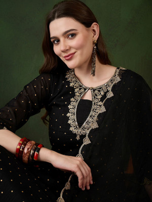 Sangria Embroidered Anarkali Kurta, Bottom & Dupatta Set