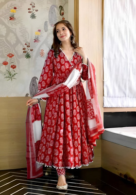 Lali Creation Printed Kurta, Palazzo & Dupatta Set