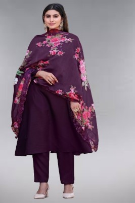 Riva Floral Print Kurta, Trouser/Pant & Dupatta Set