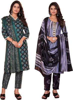 Sitara Setu Floral Print Kurta, Trouser/Pant & Dupatta Set