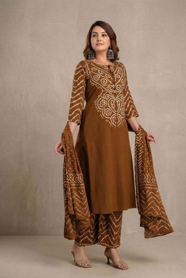 BNA BNAYA Solid Kurta, Trouser/Pant & Dupatta Set