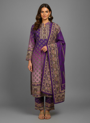 XENIOS Printed Kurta, Palazzo & Dupatta Set
