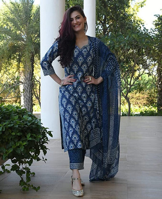 SHREE HARIJI TEXTILE Printed Anarkali Kurta, Bottom & Dupatta Set
