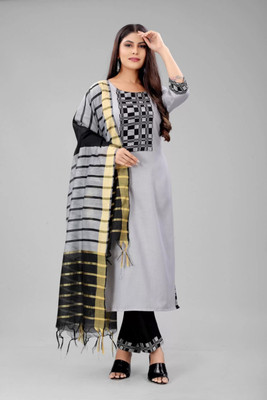 SoshrepCreation Embroidered Kurta, Trouser/Pant & Dupatta Set