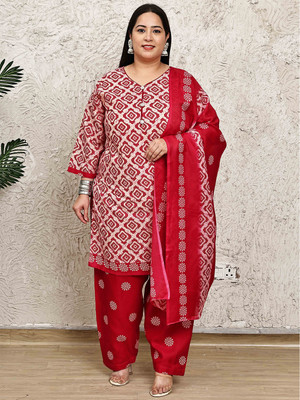 VihaanExim Printed Kurta, Patiala & Dupatta Set