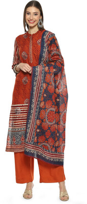 BIBA Printed Kurta, Palazzo & Dupatta Set
