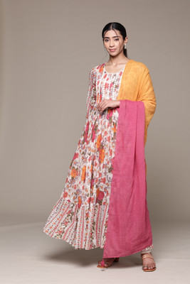 aarke Ritu Kumar Floral Print Kurta, Churidar & Dupatta Set