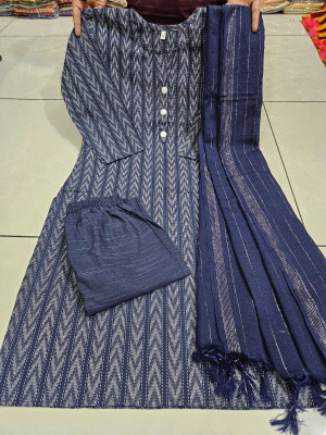 YANDSSTORE Self Design Kurta, Trouser/Pant & Dupatta Set