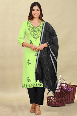 Saba Solid Kurta, Trouser/Pant & Dupatta Set