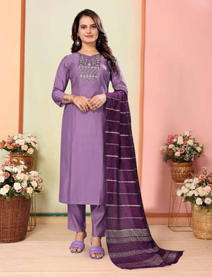 SoftTouch Embroidered Kurta, Trouser/Pant & Dupatta Set
