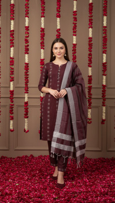 Fem Fashion Store Self Design Kurta, Trouser/Pant & Dupatta Set