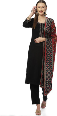 BIBA Embroidered Kurta, Trouser/Pant & Dupatta Set