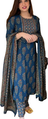 hustle bustle Printed Kurta, Trouser/Pant & Dupatta Set